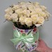 Bouquet of 21 white roses in a hat box Bouquet of 21 white roses in a hat box