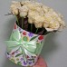 Bouquet of 21 white roses in a hat box Bouquet of 21 white roses in a hat box